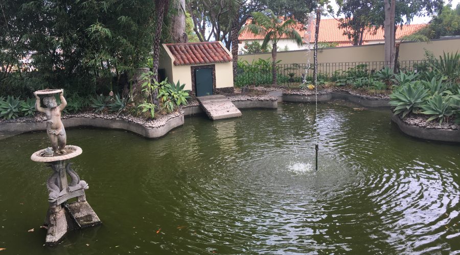 The lake on the eastern side of the gardens